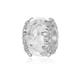 DIY Silber-Charm mit Blumenmuster und glitzernder Kristalleinlage für Schmuck - Silver Hollow Flower (22)