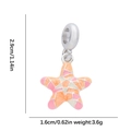 Pink and orange enamel star charm pendant for DIY bracelets and necklaces with measurements - Pink-Orange Starfish Style (DGB2073)