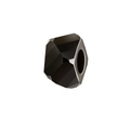 Schwarze facettierte Kristallperle mit Mittelloch für DIY Halsketten und Schmuck - Faceted Black (10)
