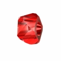 Facettierte rubinrote Glasperle für DIY-Schmuckherstellung mit transparenter Oberfläche - Faceted Red (14)