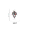 Hohle Cloisonné-Perlen mit rot-blauen Akzenten für DIY-Schmuckherstellung, 2,1 cm - Laterne Hohl Rot Blau Stil (CTTB1241)