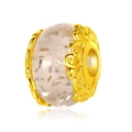 Goldene hohle Blumenperle mit Harz und Goldfolie für DIY-Schmuckherstellung - Gold Hollow Gold Foil (27)