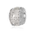DIY Charm-Perle für Armbänder mit lichtdurchlässigem Kern und Silber-Filigrankappen - Silver Hollow Silver Foil Bead (28)
