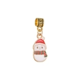 Vue détaillée du pendentif bonhomme de neige de Noël avec bonnet rouge et émail - Pendentif 3D Bonhomme de Neige Avec Écharpe (17)