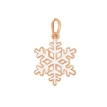 Pendentif flocon de neige en or rose avec émail blanc pour bijoux de Noël DIY - Pendentif Flocon Fond Blanc (7)