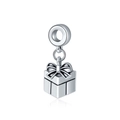 Pendentif boîte cadeau de Noël argenté avec nœud pour bracelets à breloques DIY - Style Boîte Cadeau (3)