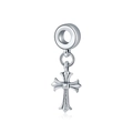 Colgante de cruz de plata de ley S925 estilo gótico para creación de joyas - Estilo Cruz Gótica (4)