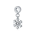 Colgante de copo de nieve en plata pulida para pulseras DIY y joyería navideña - Estilo Copo de Nieve Minimalista (16)