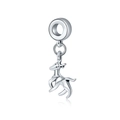 Colgante de reno de plata para pulseras DIY y collares con acabado brillante - Estilo Reno Corriendo (17)