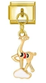 Italienisches Gold-Charm mit buntem Weihnachts-Hirsch-Anhänger für DIY-Armbänder - Cartoon-Hirsch mit Wolke (MK-DGB1206)