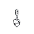 Colgante de corazón en plata S925 con grabado Family y piedras negras para pulseras - Colgante Corazón Family (26)