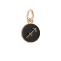 Goldener Schütze Sternzeichen Anhänger mit schwarzem Emaille für DIY-Schmuck - Schütze