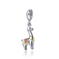 Pendentif alpaga en argent sterling S925 avec émail coloré pour bracelets à breloques - Style Alpaga (16)
