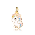 Handmade golden enamel unicorn pendant for DIY bracelets and necklaces jewelry making - Colorful Unicorn Style (DGB741)