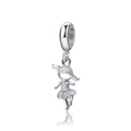 Pendentif fille en argent 925 avec zircons blancs pour bracelets DIY - Style Fille Qui Danse (20)