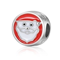 Abalorio de Papá Noel en plata S925 con esmalte rojo para joyas navideñas personalizadas - Papá Noel (22)