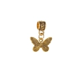 Details des Vintage Gold Schmetterling Anhängers mit verzierten Flügeln und breiter Öse - Vintage Schmetterlings-Textur-Stil (13)