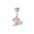 Cartoon-Mädchen-Zauberer-Anhänger mit lila Robe und Emaille für DIY-Schmuck - Lila Hexe Stil (3)