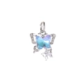 Pendentif papillon en cristal violet dégradé et zircons pour la création de bijoux - Papillon en Cristal Dégradé Bleu-Violet(1)