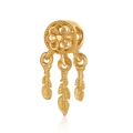 Pendentif attrape-rêves doré ethnique avec motif ajouré et pampilles de plumes délicates - Capteur de Rêves à Trois Plumes (22)
