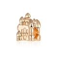 Exquisite golden castle charm bead with detailed architecture for DIY jewelry making - Dreamy Gold Castle (22)