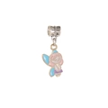 Cartoon Fee Anhänger mit rosa Haaren und blauen Flügeln für DIY Armbänder Ketten - Rosa Haare Fee Stil (10)