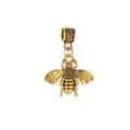 Vintage golden bee pendant with Greek key meander bail for DIY jewelry making - 3D Vintage Bee Style (4)