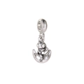 Silver astronaut on moon charm pendant for DIY bracelets and necklaces accessory - Astronaut and Moon Style (MDF387)
