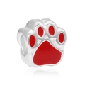 Abalorio de pata de plata con esmalte rojo para joyas DIY pulsera y collar artesanal - Estilo Esmalte Garra de Gato Roja (34)