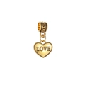 Vintage Herzanhänger in Gold mit Love-Gravur und Greca-Motiv für DIY-Schmuck - Mäanderperle LOVE Herz-Stil (11)