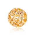 Golden hollow ball charm with Love inscription and heart pattern for DIY jewelry making - LOVE Hollow Bead (31)