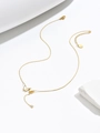 Elegante vergoldete Edelstahlhalskette mit einem filigranen Doppel-Schmetterling-Anhänger - Gold