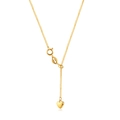 Elegante collar de acero de titanio dorado con colgante de corazón y cadena ajustable - Dorado
