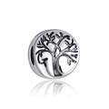 Silberner Lebensbaum Charm-Anhänger für DIY-Armbänder und Ketten im ethnischen Design - Lebensbaum Rundperlen Stil (26)