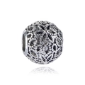 Perle creuse en alliage argenté style ethnique avec motifs de flocon de neige vintage - Style de Grain de Fleur de Flocon de Neige (9)
