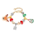 Bracelet de Noël avec pendentifs élan et sapin, inscription I Love You - Style Sapin de Noël 16cm