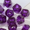 Perline gioielli fai-da-te in resina sfaccettata viola scuro trasparente per collane - Viola scuro