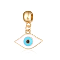Gold Bohemian Evil Eye charm pendant with blue enamel for DIY bracelets and necklaces - Gold Enamel Evil Eye (DGB342)