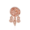 Rose gold dreamcatcher charm with starfish, seashell and conch pendants for DIY bracelets - Rose Gold Ocean Dreamcatcher Style (ZAB467)