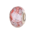 Artistic ink marble resin charm bead with red splash patterns for DIY bracelets - Red White Spotted Smudge Style (4)