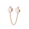 Roségoldene Daumen-hoch-Cartoon-Handschuh-Anhänger mit weißem Emaille für DIY-Armbänder - Roségold + Weiß