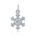 Eleganter Schneeflocken-Anhänger in Silber mit mikroversetzten, funkelnden Zirkonia-Steinen - Pave-Strass Winter Schneeflocke (11)