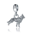Colgante de lobo plata antigua estilo étnico para pulseras y collares de bricolaje - Estilo Lobo Plata Antigua (DGB945) / Plata antigua