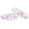 Elegant silver butterfly ring set with purple and white zircon crystals on white background - US 6 / Silver with Pink Rhinestone