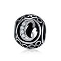 Perle charm lettre C de style ethnique avec zircons pour bracelets et colliers DIY - Lettre C