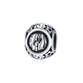 Macro detail of S925 silver dolphin charm with hollow star pattern for DIY jewelry - Pisces