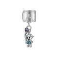 Lien de charme italien avec pendentif coeur et pierres de zircone colorées - Personnage De Dessin Animé Violet (MK-DGB1198)
