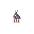 Amerikanische Flagge Cupcake-Anhänger mit Sternen und Streifen für DIY-Armbänder - Kuchenform (018)