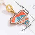 Golden alloy enamel charm with Vacation signpost and mountain design for DIY bracelets - Vacation Road Sign Style (DGB2223)