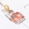 Red enamel suitcase charm with travel stickers and gold clasp for DIY bracelets - Red Suitcase Style (DGB2226)